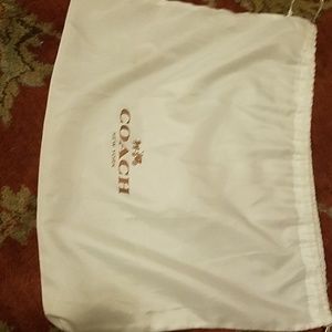 Coach dust bag white 100% Authentic FIRM Price